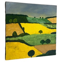 French Abstract Landscape Oil Painting