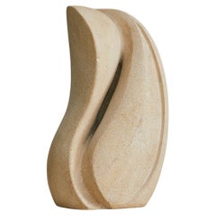 French Abstract Limestone Table Lamp by Albert Tormos, 1970s