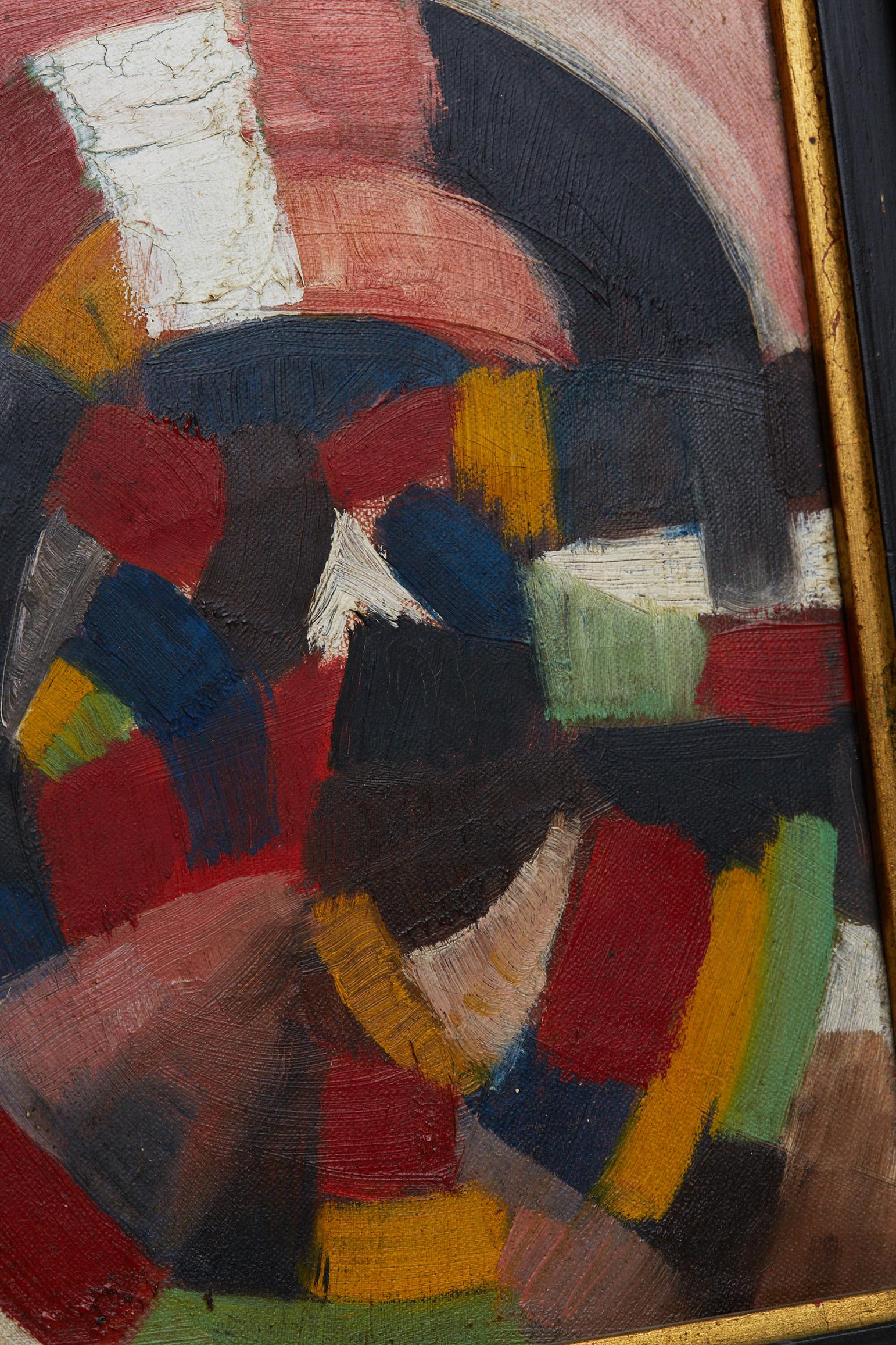 Mid-Century Modern French Abstract Painting, 1959