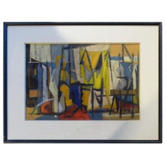 Multi Colored Abstract Painting, France, Midcentury