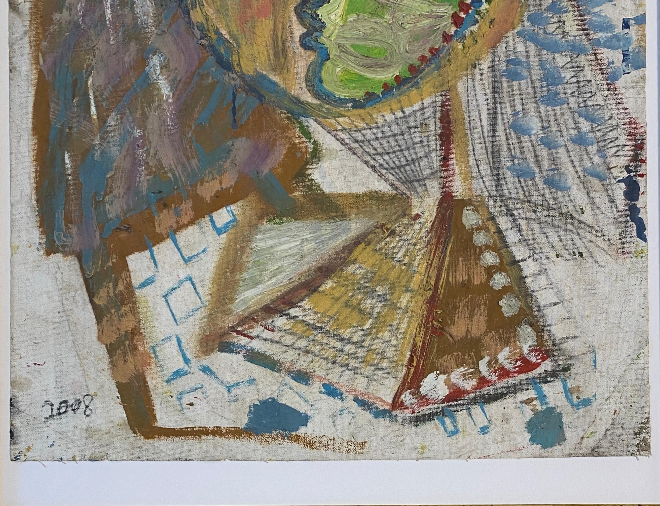 Französische abstrakte Malerei im Picasso-Stil, französische kubistische Malerei in der Manier von Picasso im Zustand „Gut“ im Angebot in Miami, FL