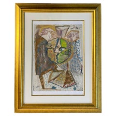 Französische abstrakte Malerei im Picasso-Stil, französische kubistische Malerei in der Manier von Picasso