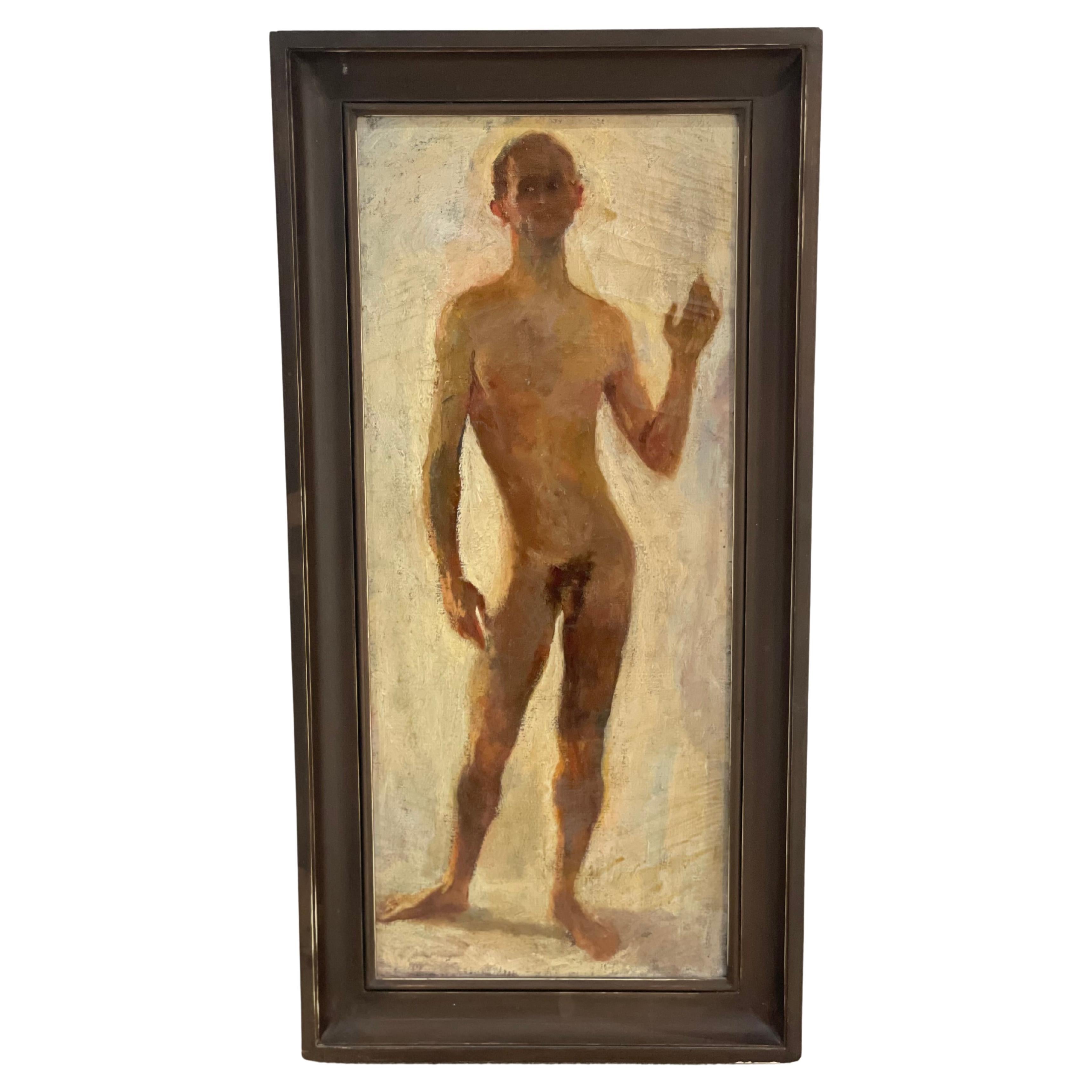 French Academic Nude Man 1920 For Sale