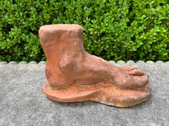 French Terracotta Academic Sculpture Of A Foot