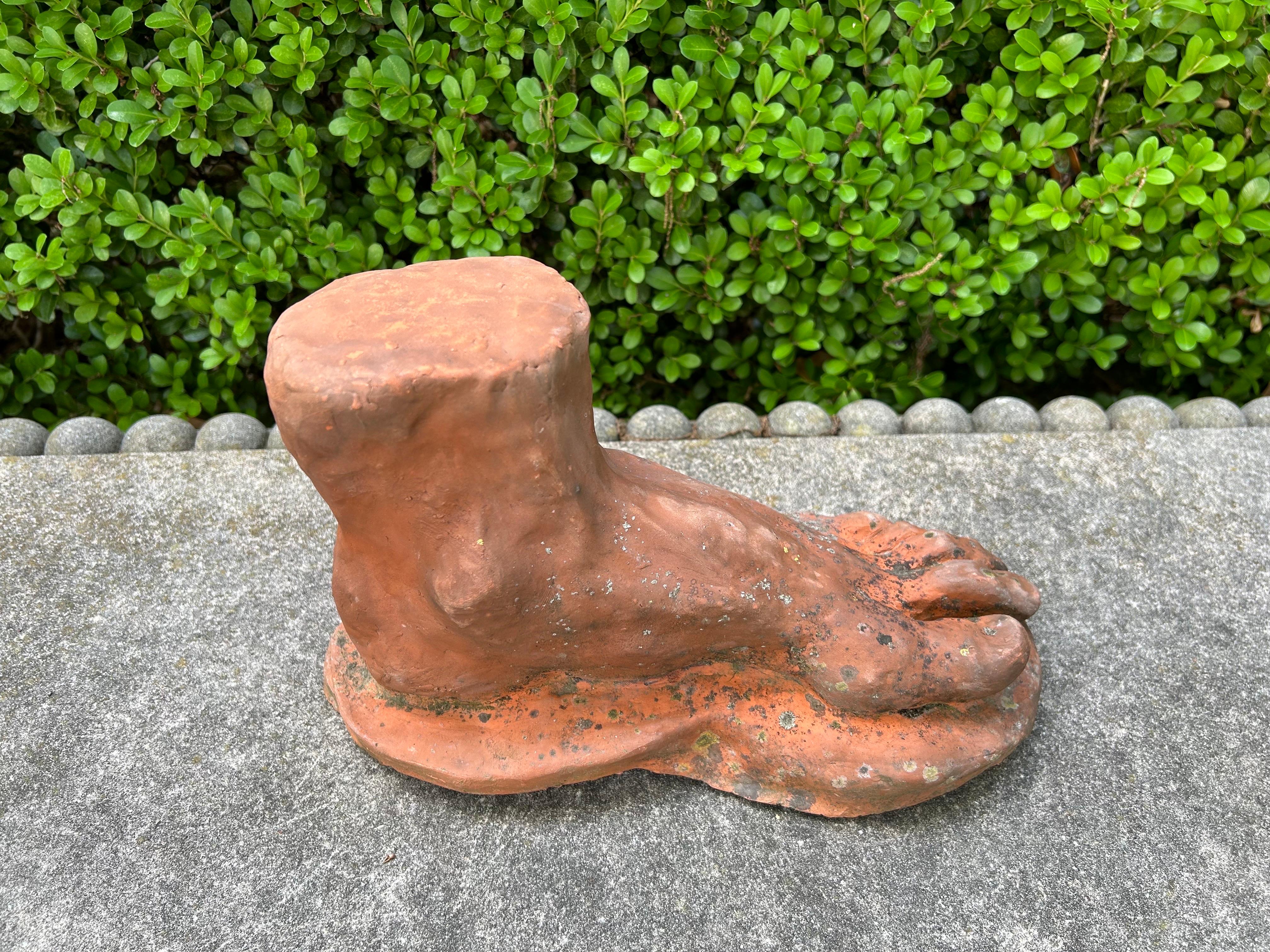 Neoclassical French Terracotta Academic Sculpture Of A Foot For Sale