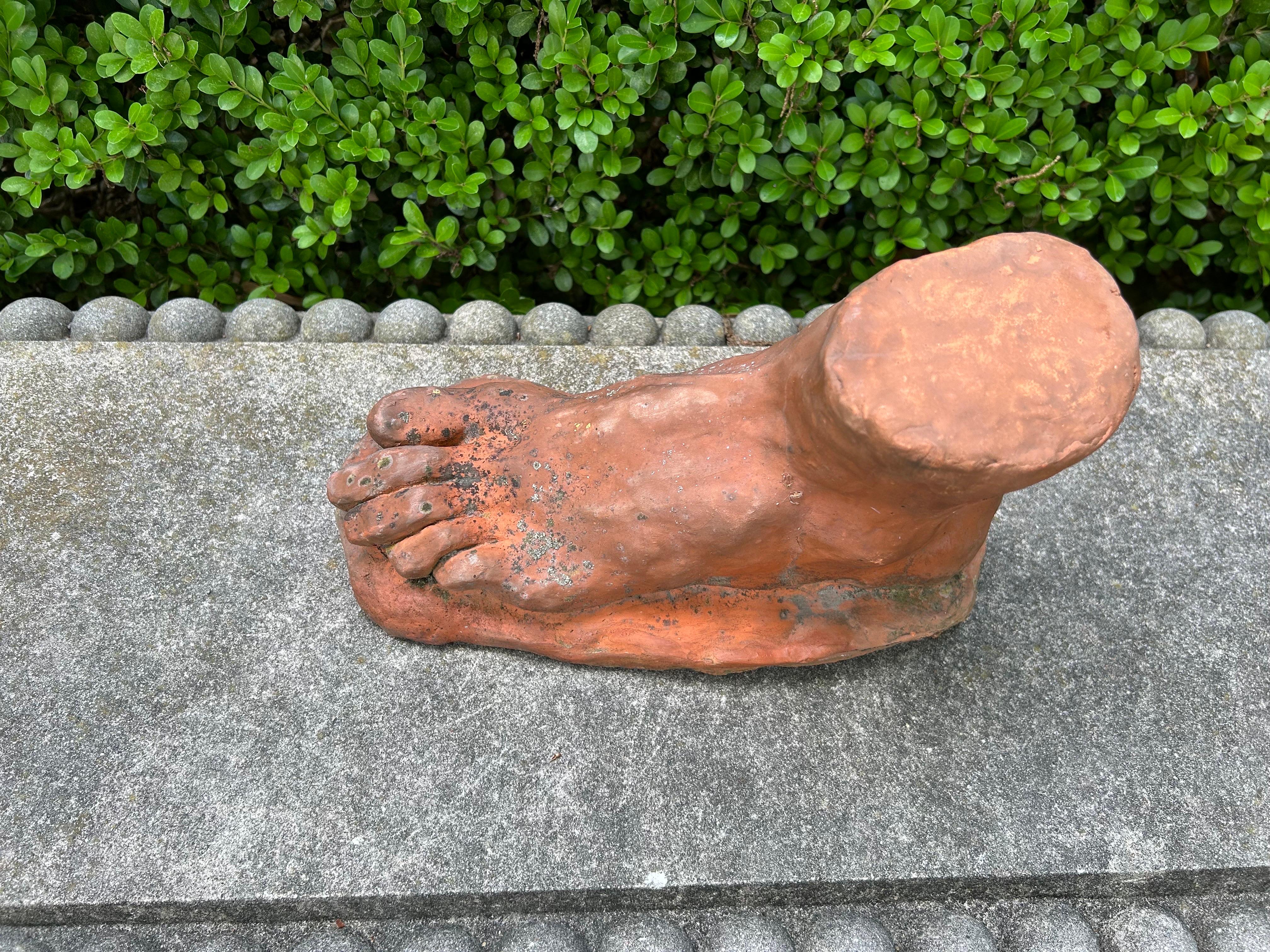 French Terracotta Academic Sculpture Of A Foot For Sale 3