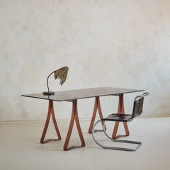 French Acrylic + Glass Desk Attributed to Michel Dumas, 1970s