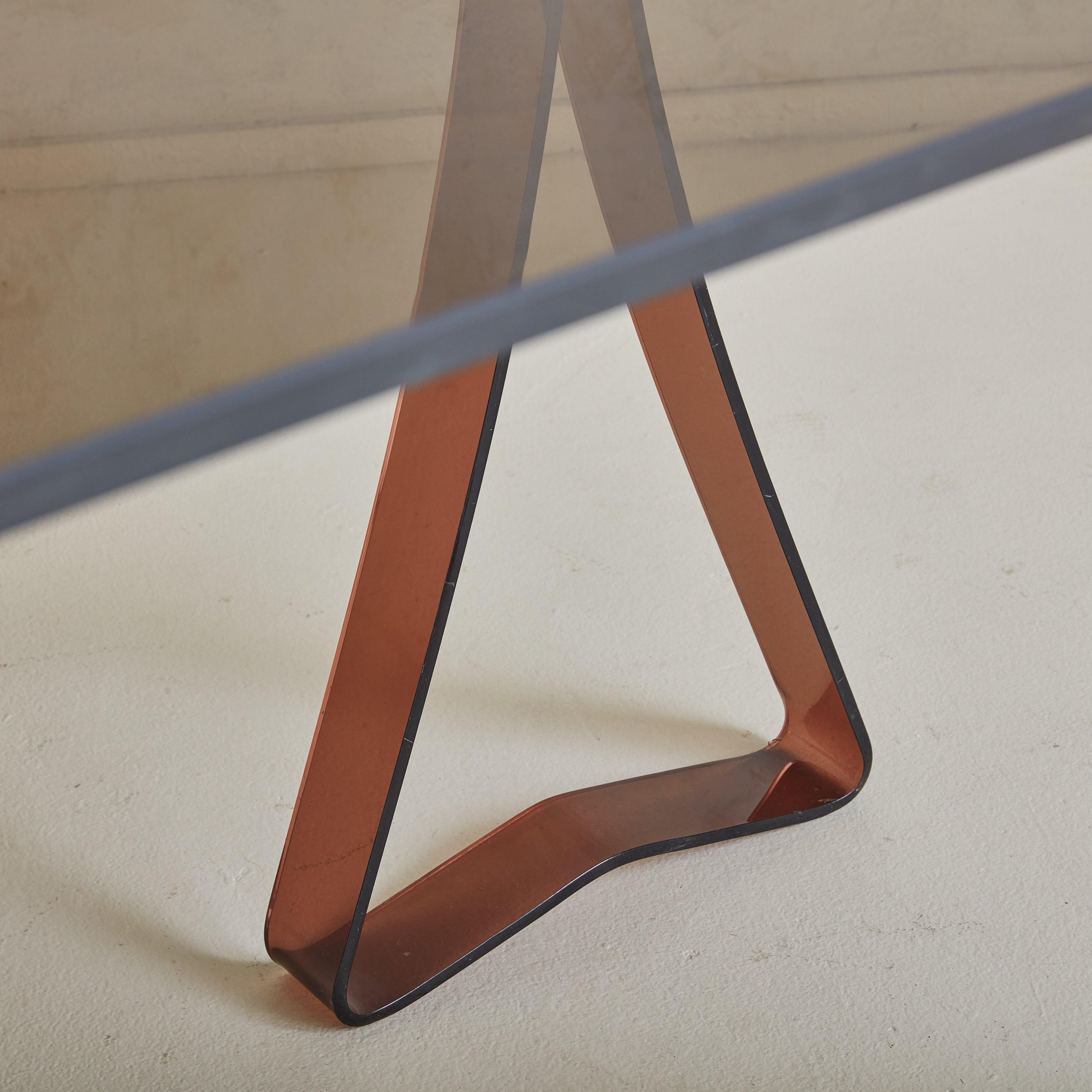 Schreibtisch aus Acryl + Glas, Michel Dumas zugeschrieben, 1970er Jahre (Ende des 20. Jahrhunderts)