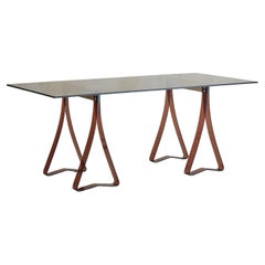 French Acrylic + Glass Desk Attributed to Michel Dumas, 1970s