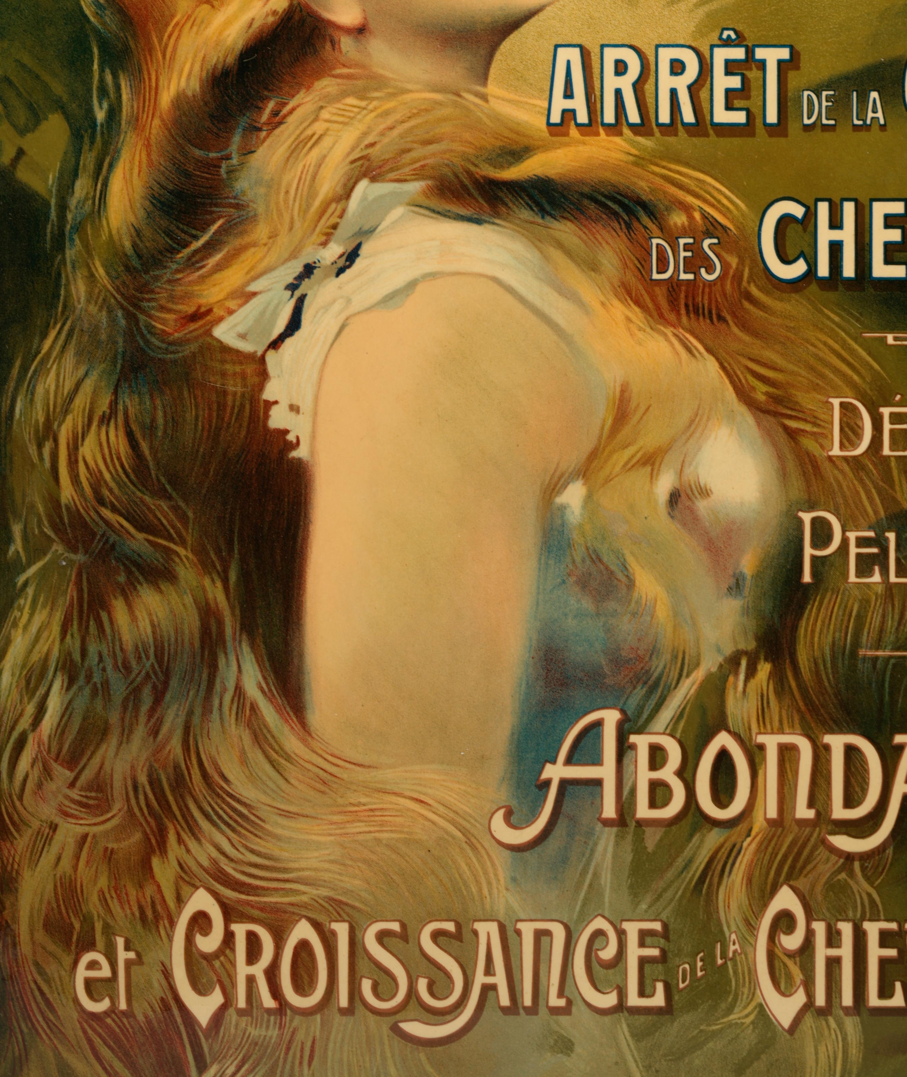 Belle Époque French Ad Glacoid Poster, 1890s For Sale