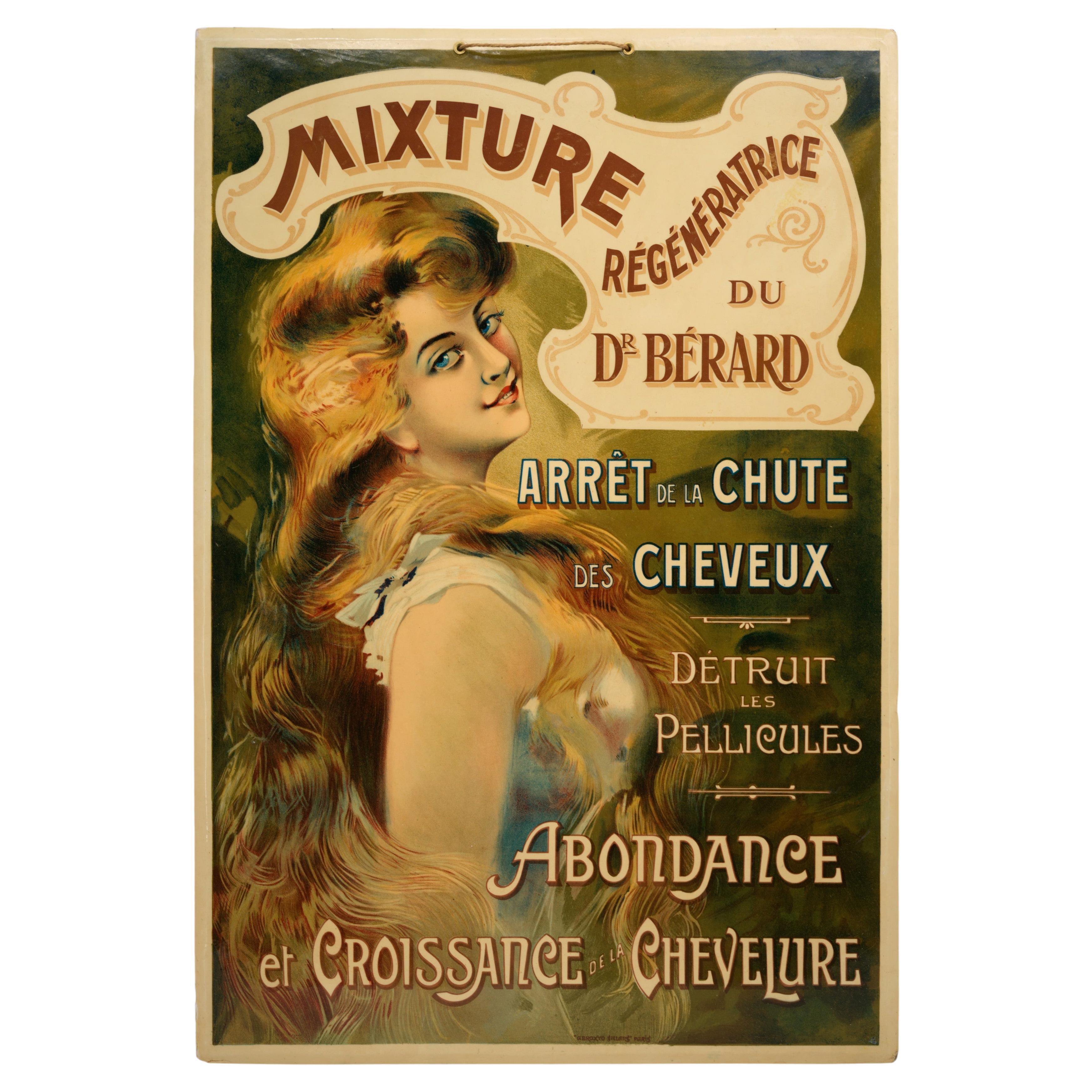 Affiche publicitaire française sur les glacis, années 1890 en vente
