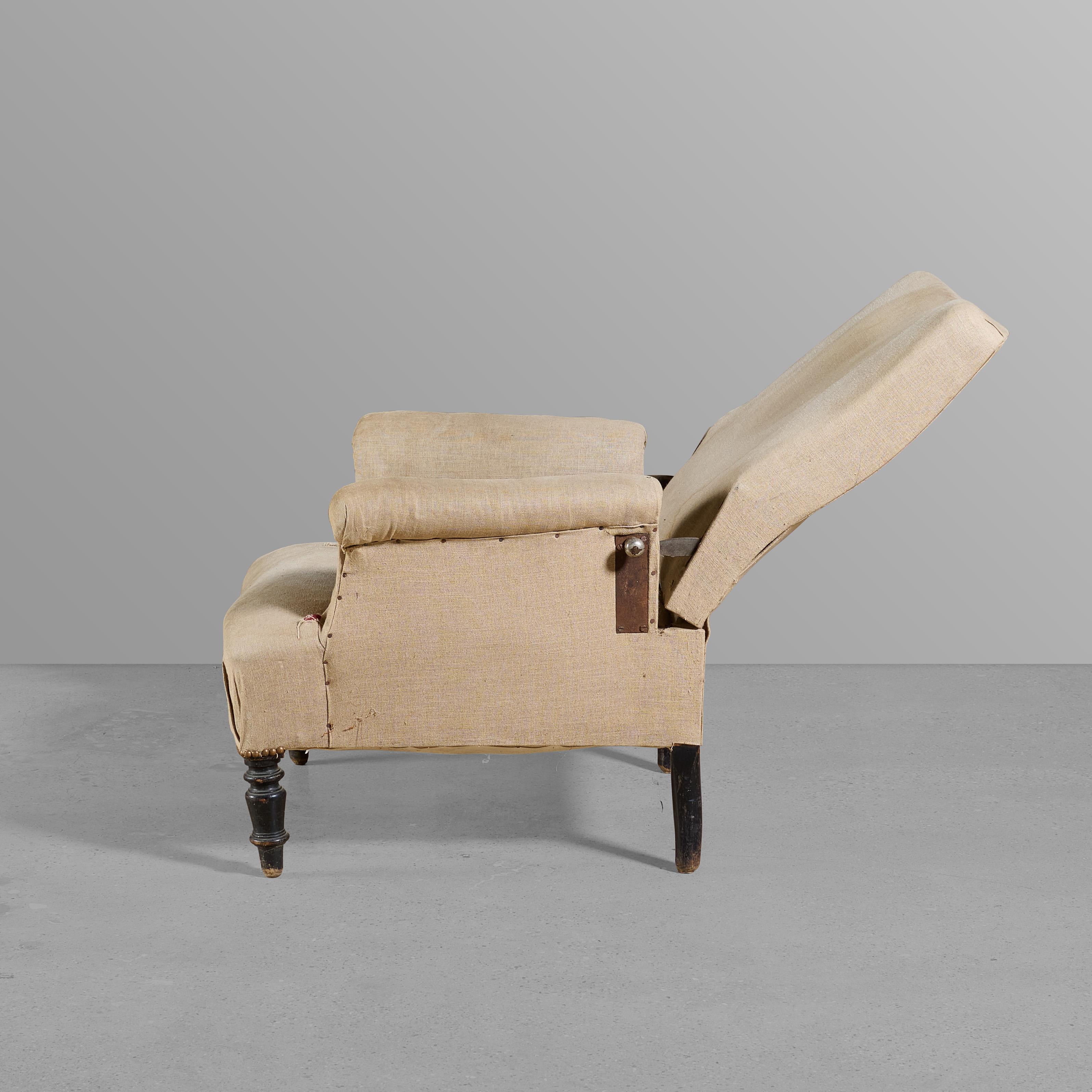 Verstellbarer französischer Stuhl und Ottomane im Zustand „Gut“ im Angebot in Chicago, IL