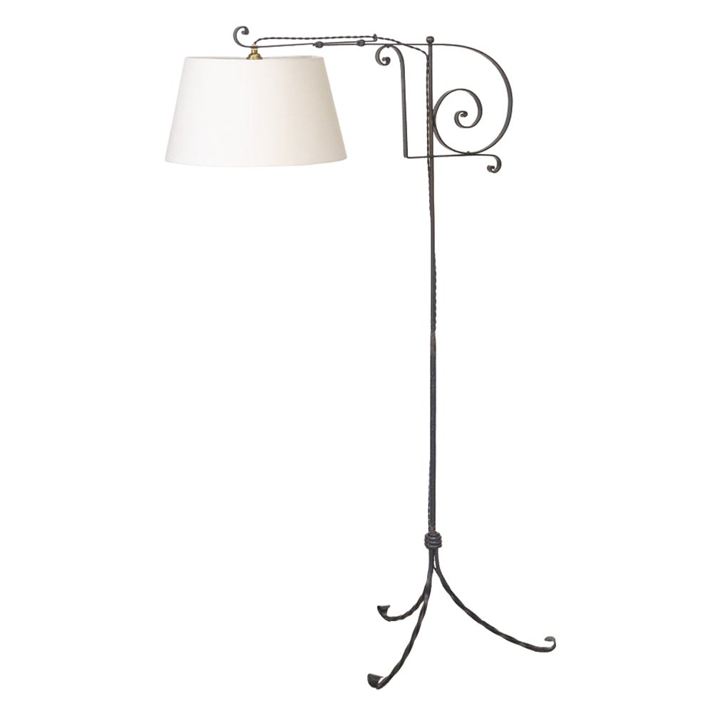 French Adjustable Iron Floor Lamp