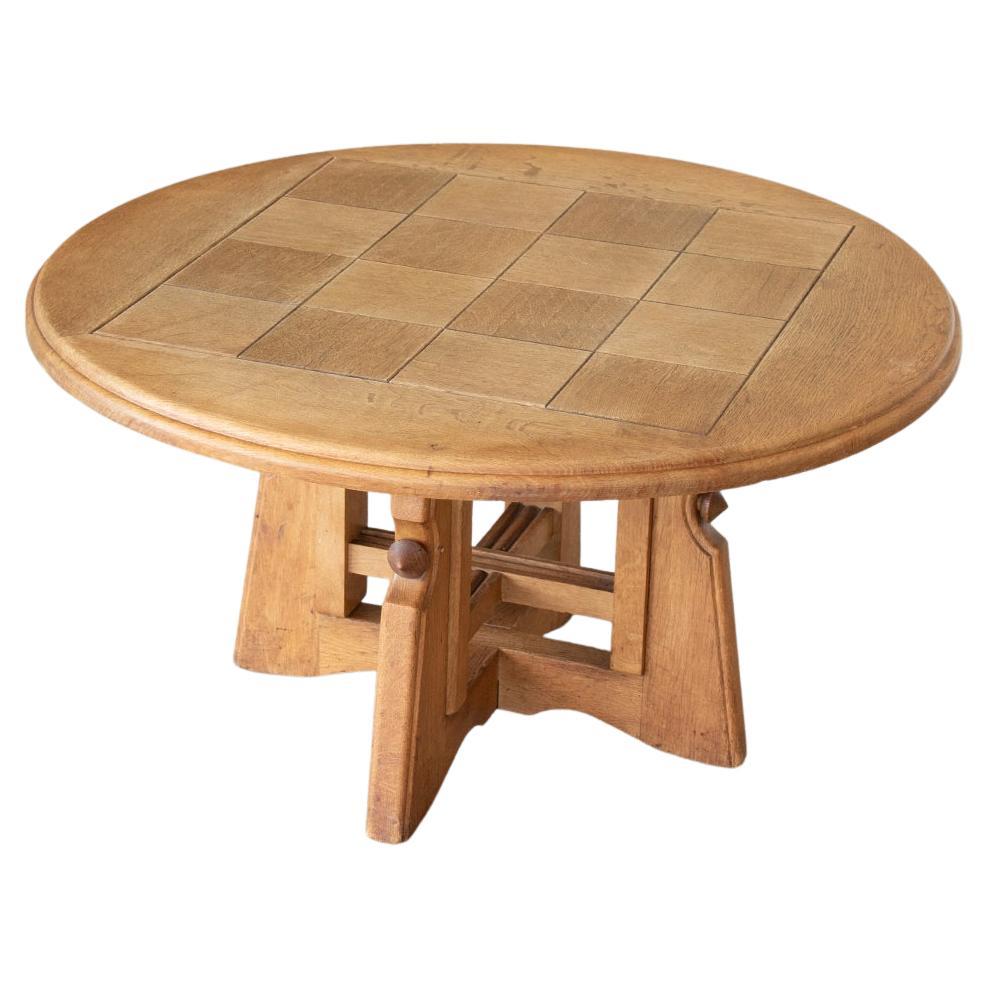 French Adjustable Oak Table by Guillerme et Chambron