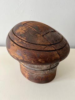 French Adjustable Wooden Milliner Hat Block Form