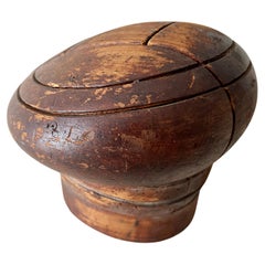 Antique French Adjustable Wooden Milliner Hat Block Form