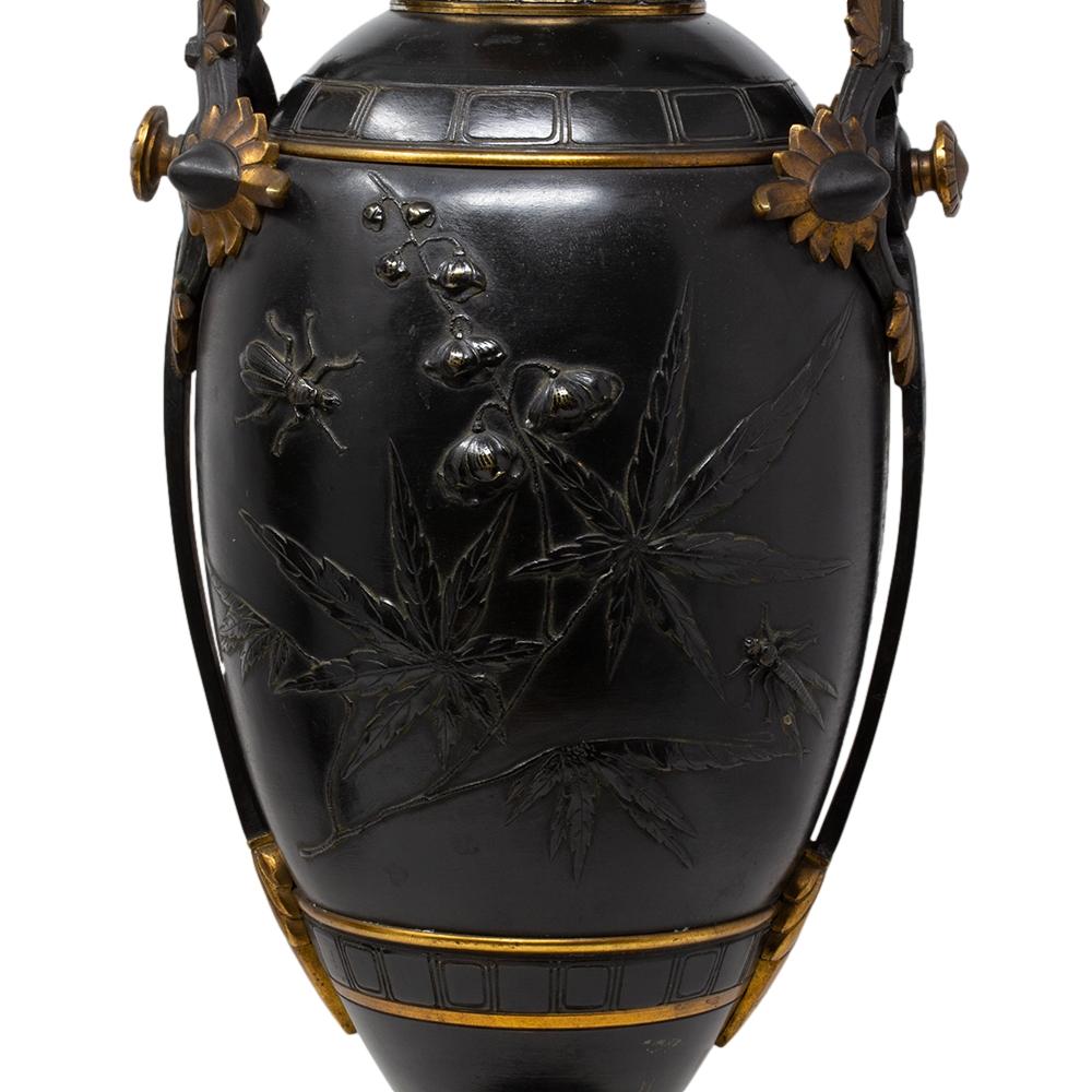 XIX secolo Vasi in bronzo dell'Aesthetic Movement francese in vendita