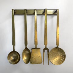 French Aged Brass Cooking Set