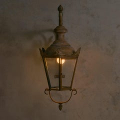 Lanterna francese in metallo invecchiato, anni '50 - 2 disponibili