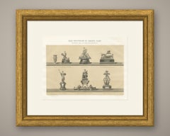 French Agricultural Show Trophies, Antique Silverware Print, 1873