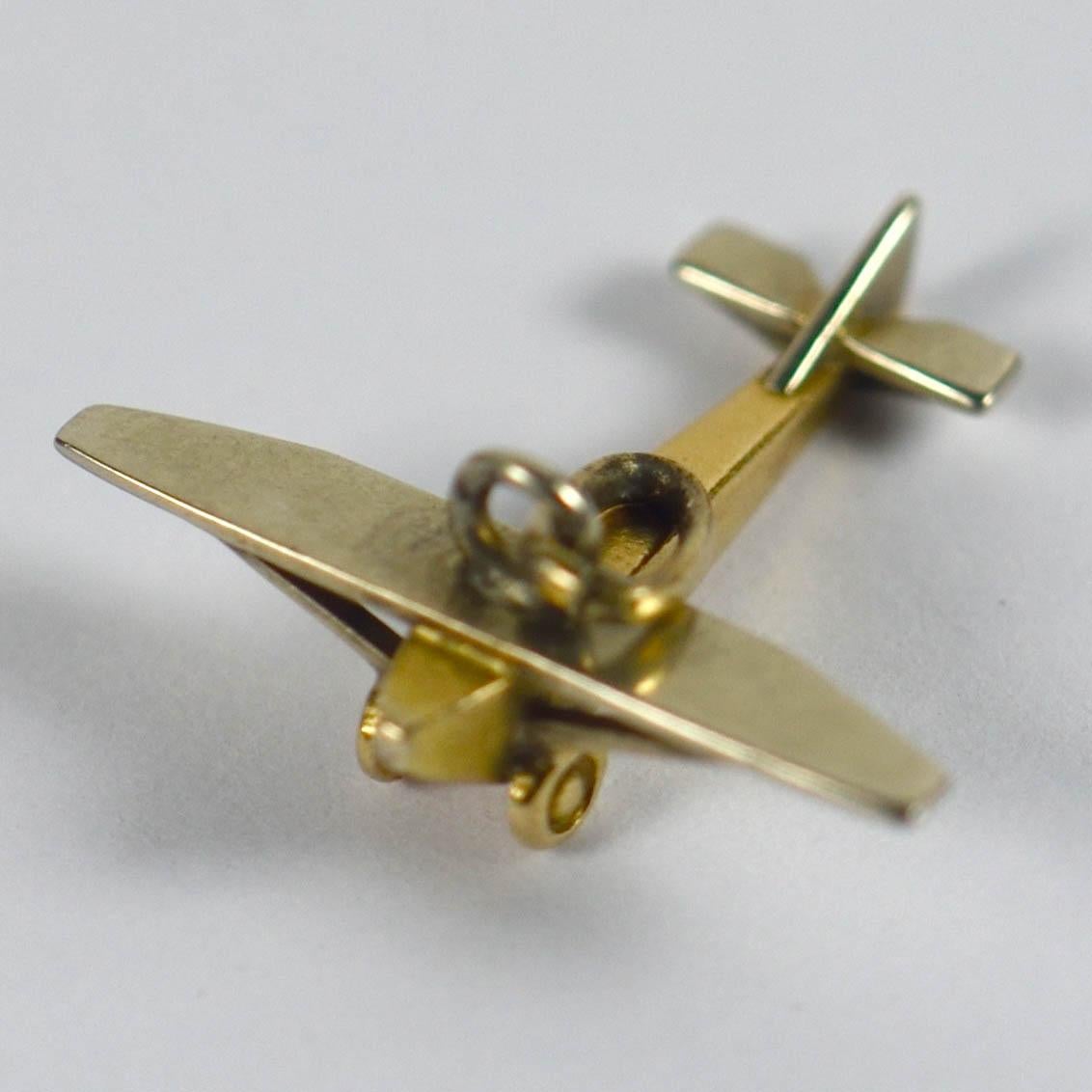 Women's or Men's French Airplane Gold Charm