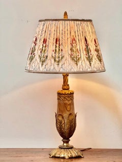 French alabaster and ormolu lamp