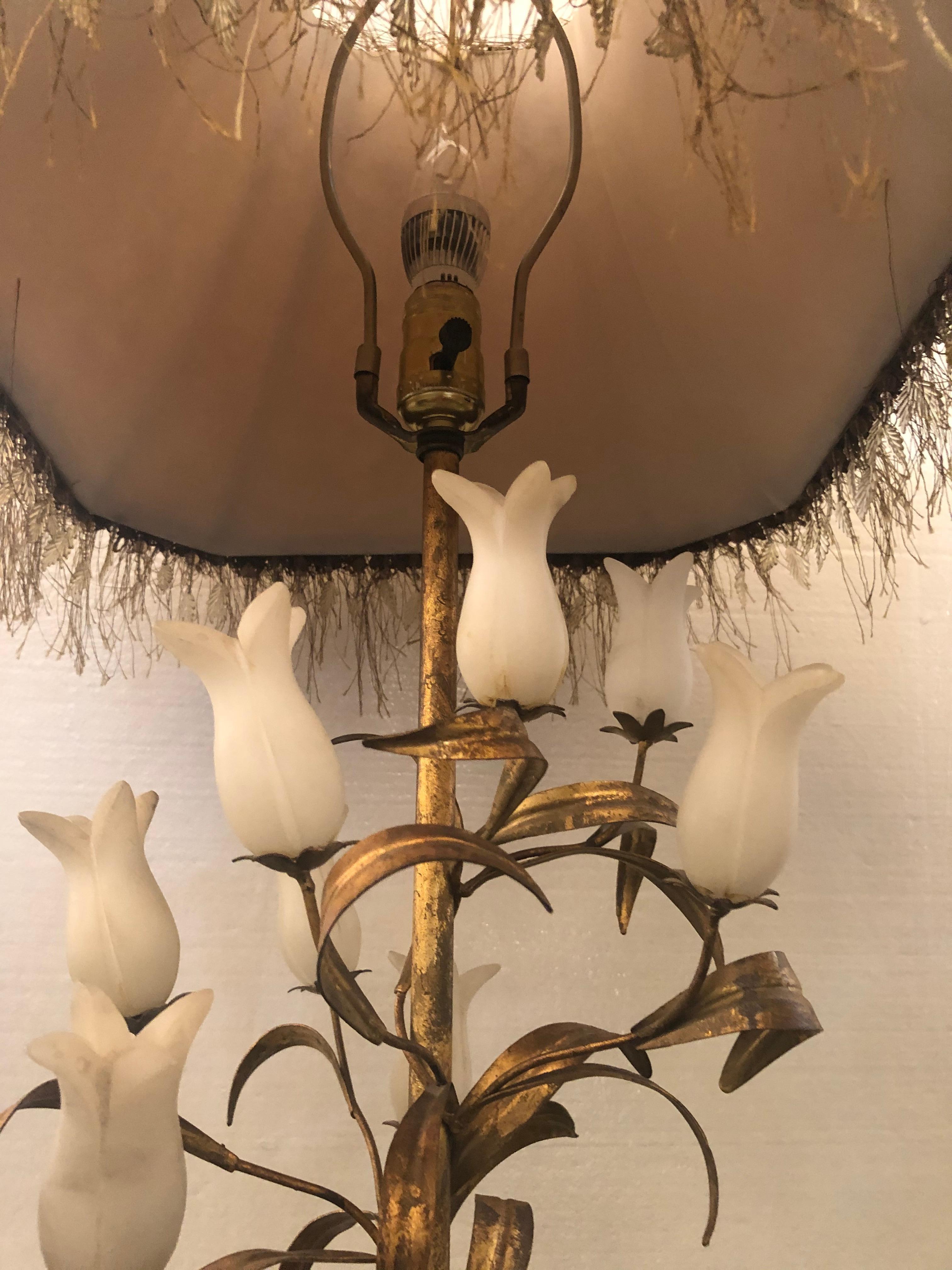 19th Century French Alabaster Single Lamp