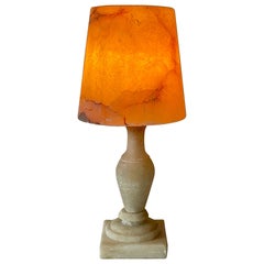 French Alabaster Table Lamp, 1970s