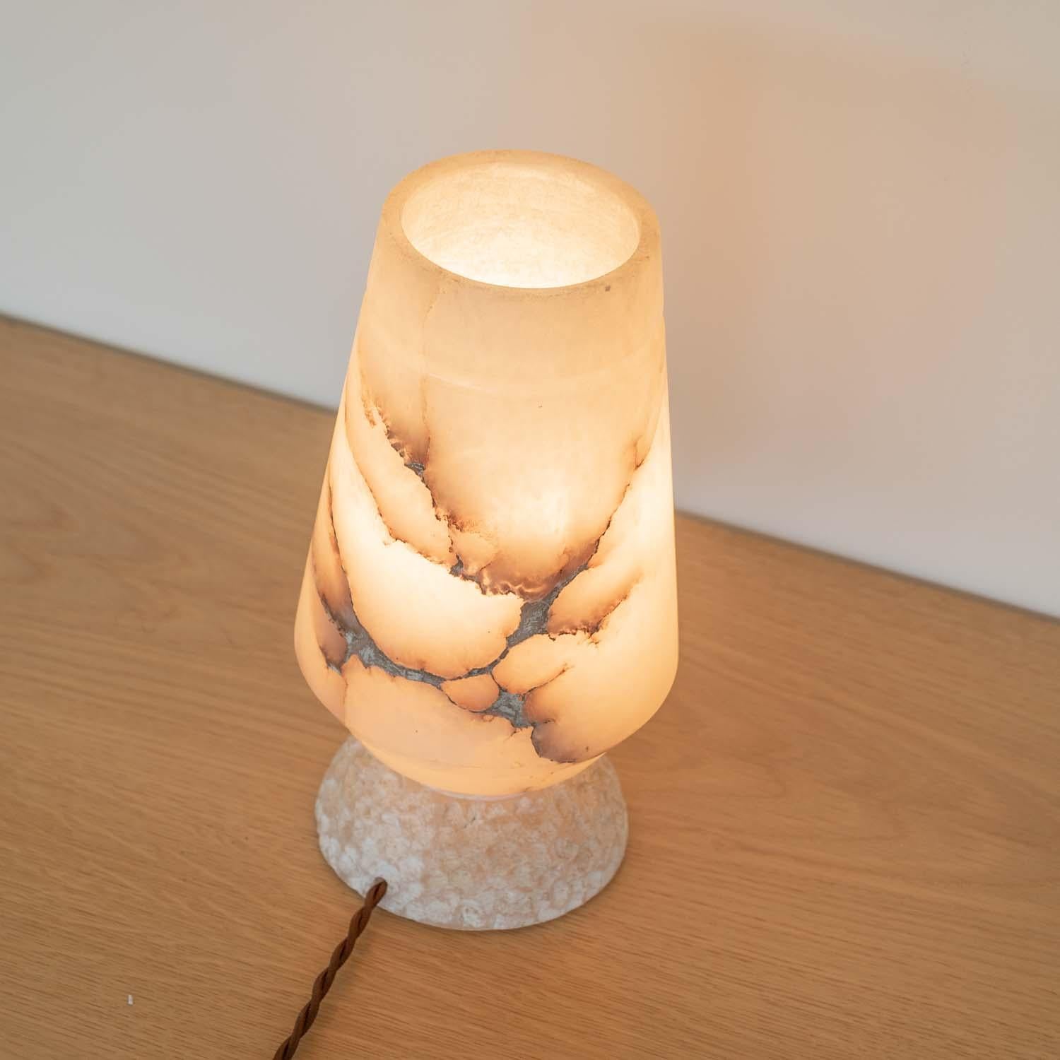 French Alabaster Table Lamp For Sale 9