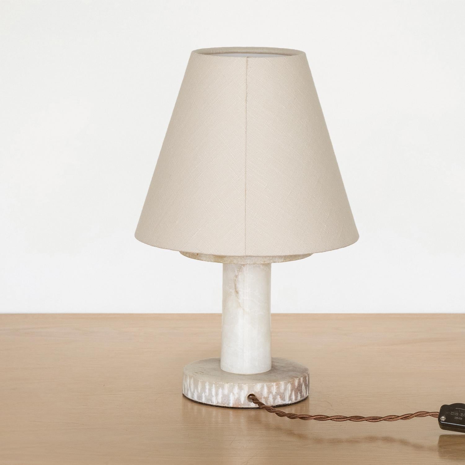 20th Century French Alabaster Table Lamp