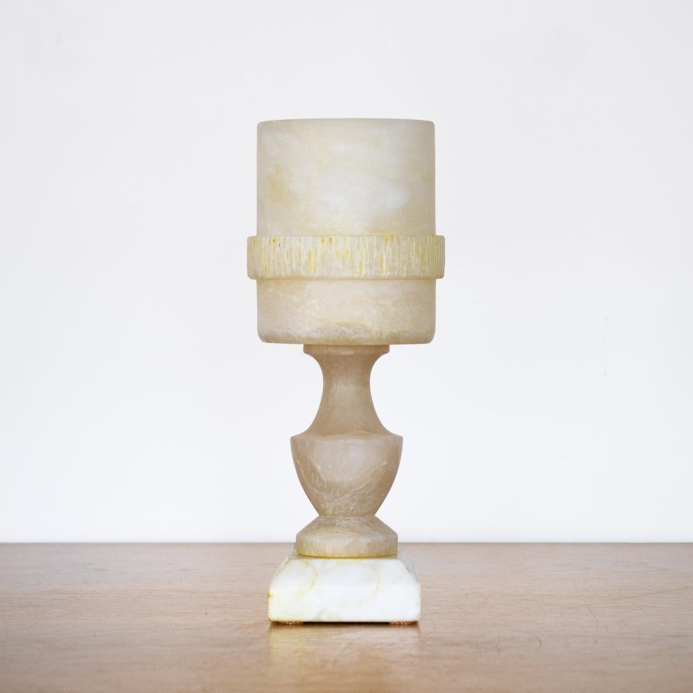 French Alabaster Table Lamp For Sale 2