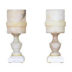 French Alabaster Table Lamp
