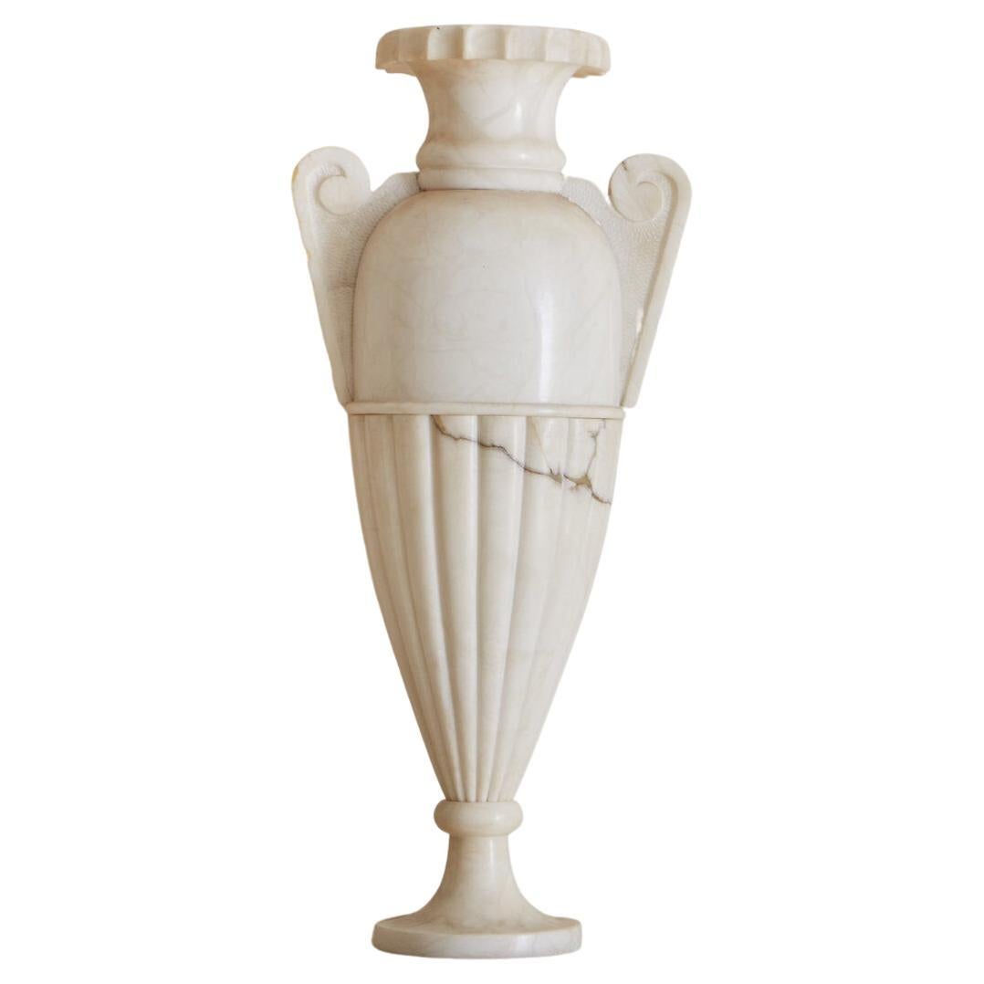 French Alabaster Urn Shaped Lamp