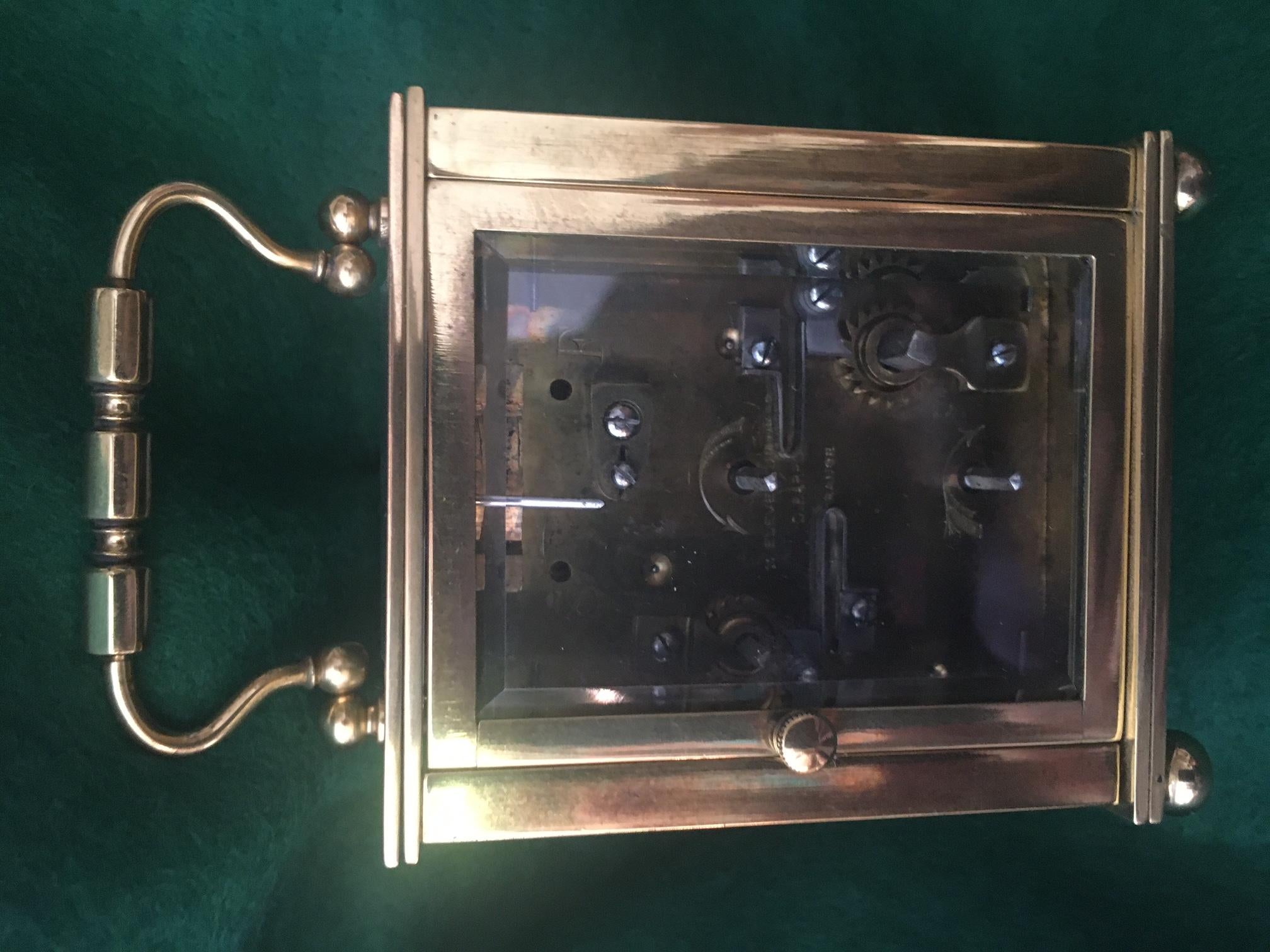 Neoclassical French Alarm Carriage Clock by Delépine-Barrois Early 20thc For Sale