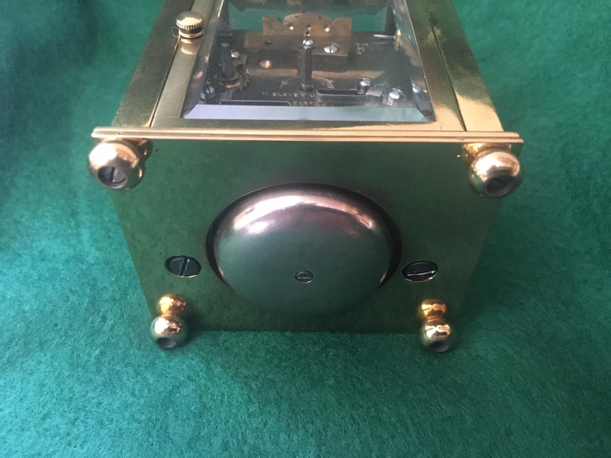 Metal French Alarm Carriage Clock by Delépine-Barrois Early 20thc For Sale