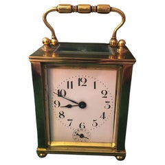 Vintage French Alarm Carriage Clock by Delépine-Barrois Early 20thc