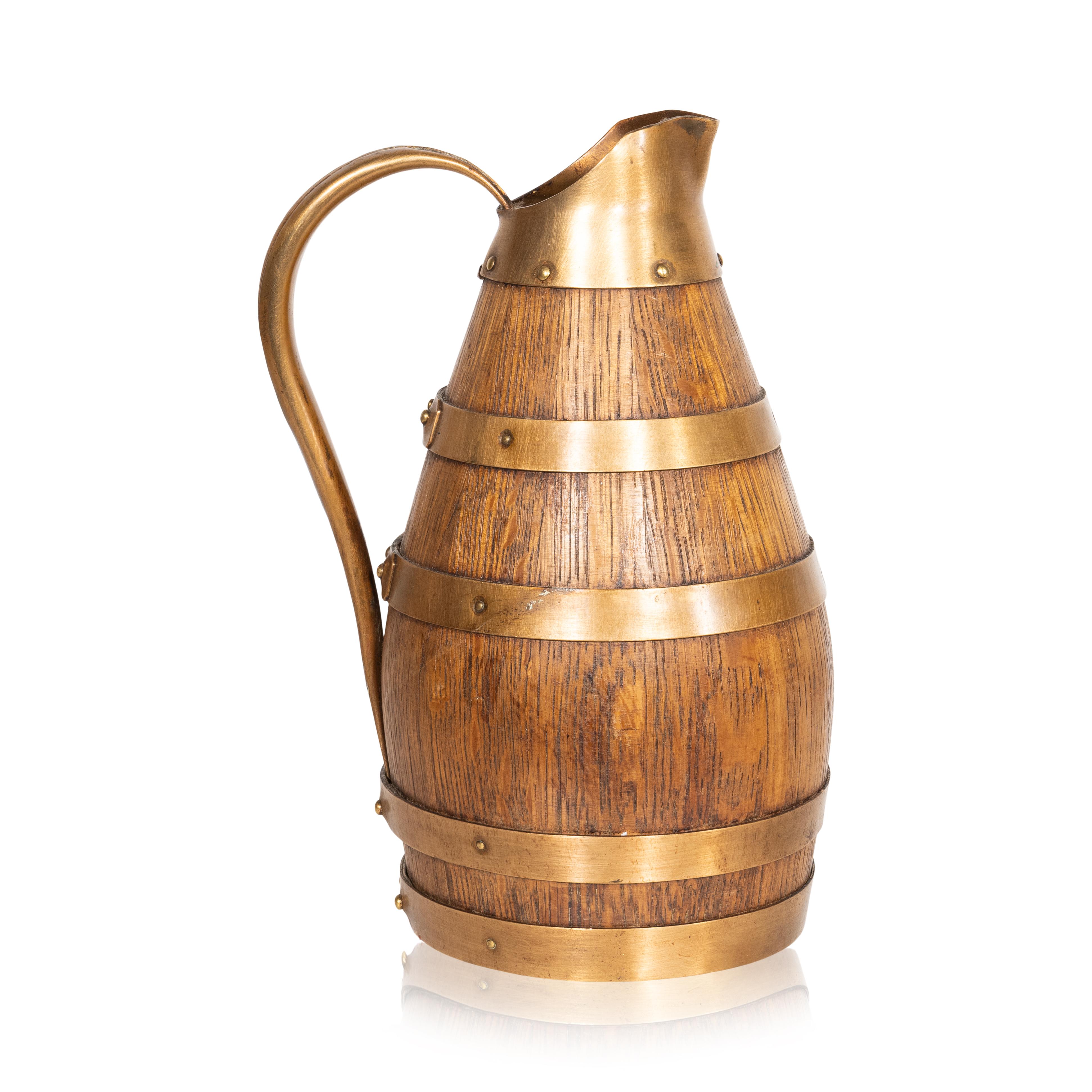 Wood French Alascian Wine Pitcher For Sale