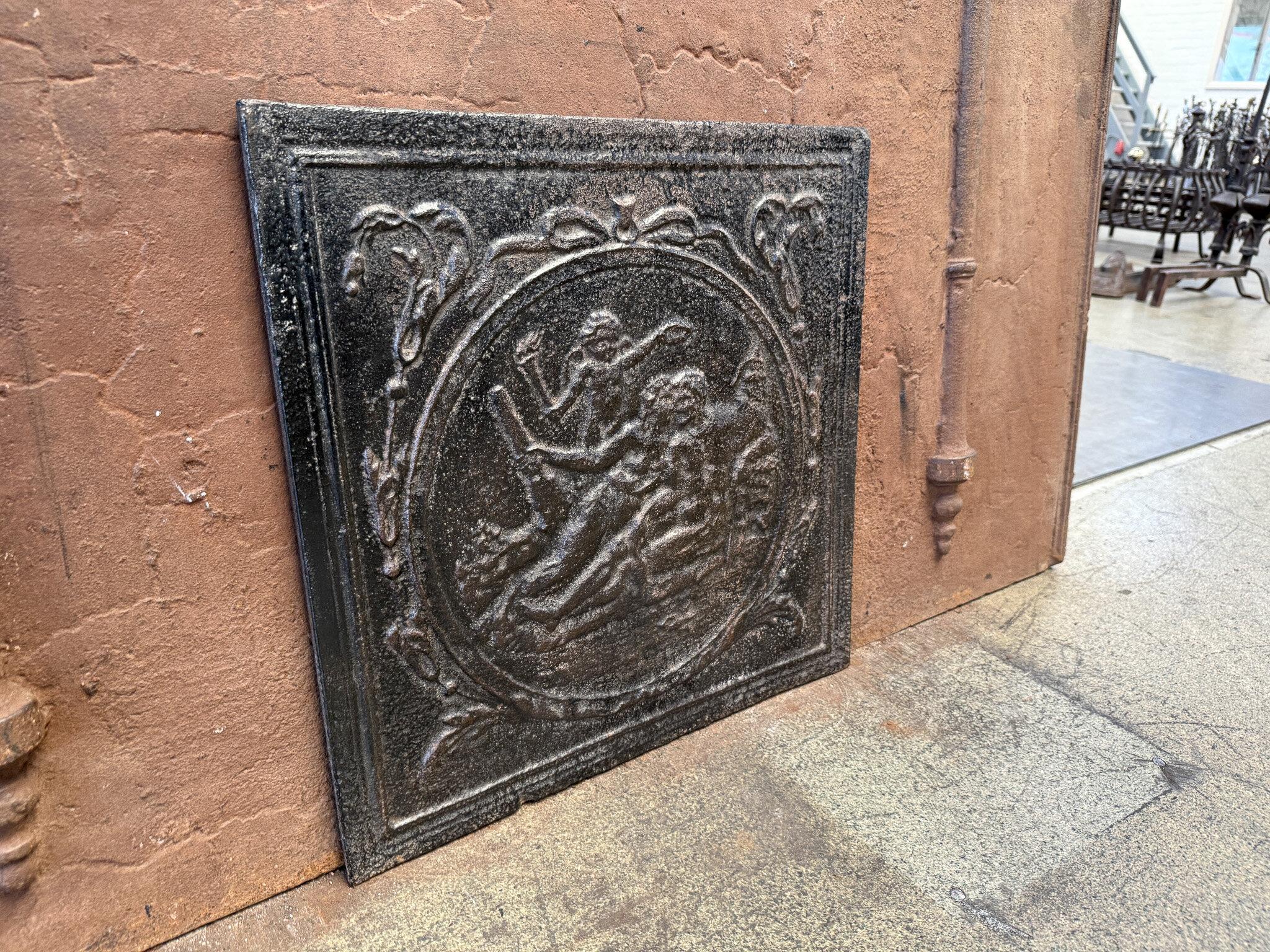 French 'Allegory of Love' Fireback / Backsplash, 19th Century, Victorian Period For Sale 6