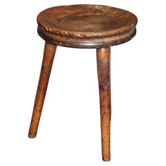 Antique French alp stool 