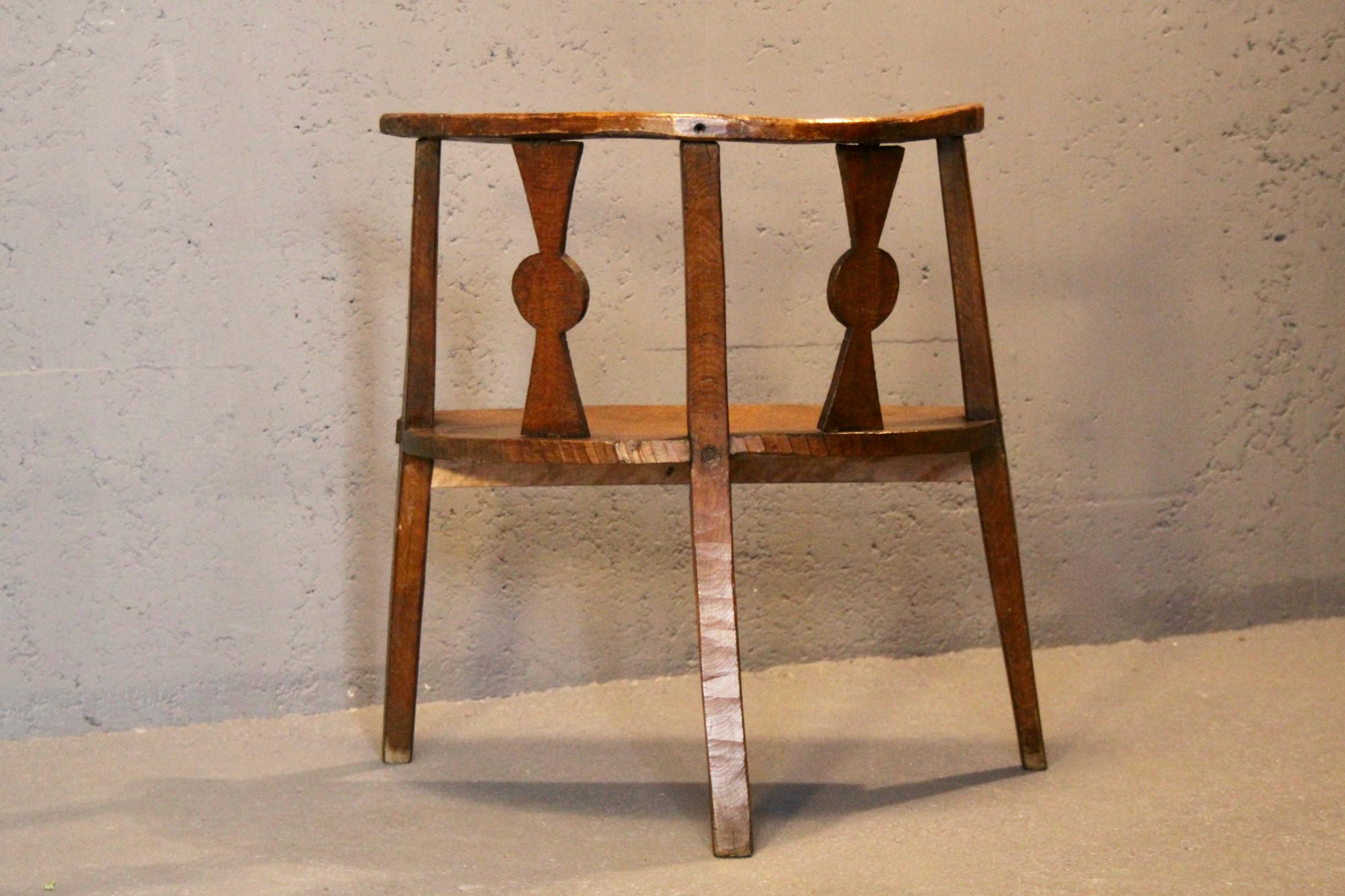 XIX secolo Poltrona francese in legno d'alpeggio in vendita