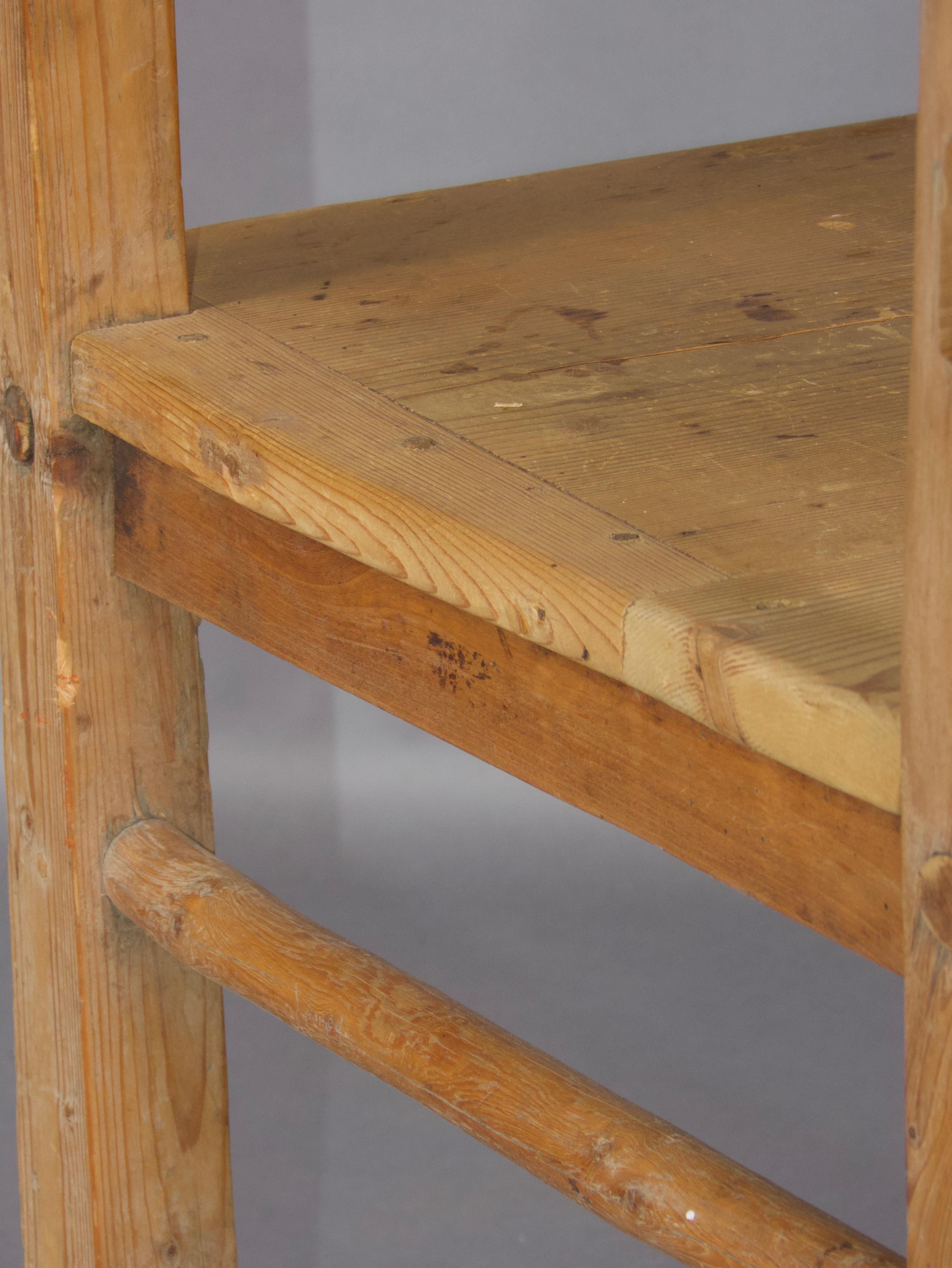 French alp wood armchair For Sale 2