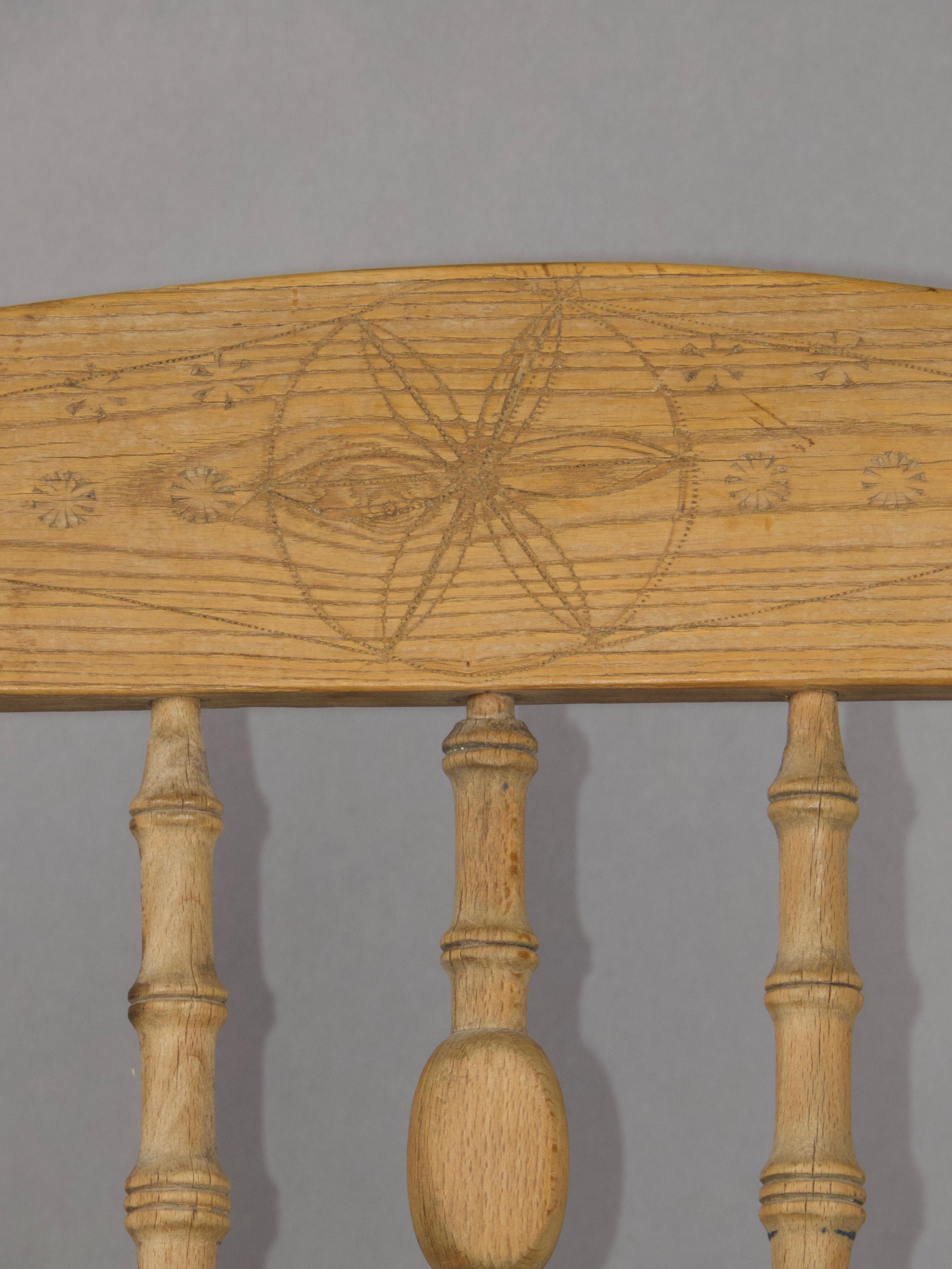 French alp wood armchair For Sale 5