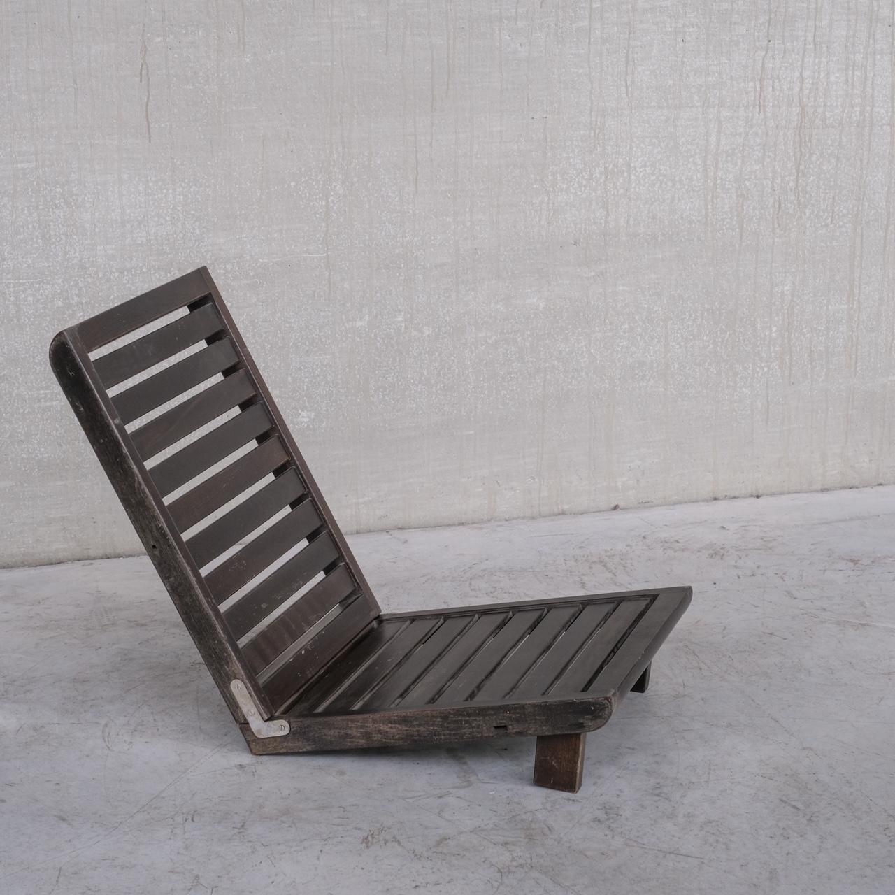 Mid-Century Modern French Alpine Low Mid-Century Lounge Chair For Sale