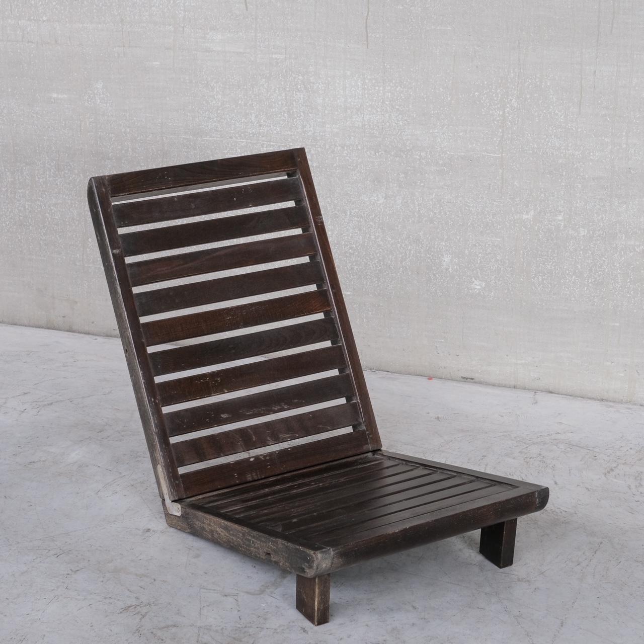 French Alpine Low Mid-Century Lounge Chair In Good Condition For Sale In London, GB