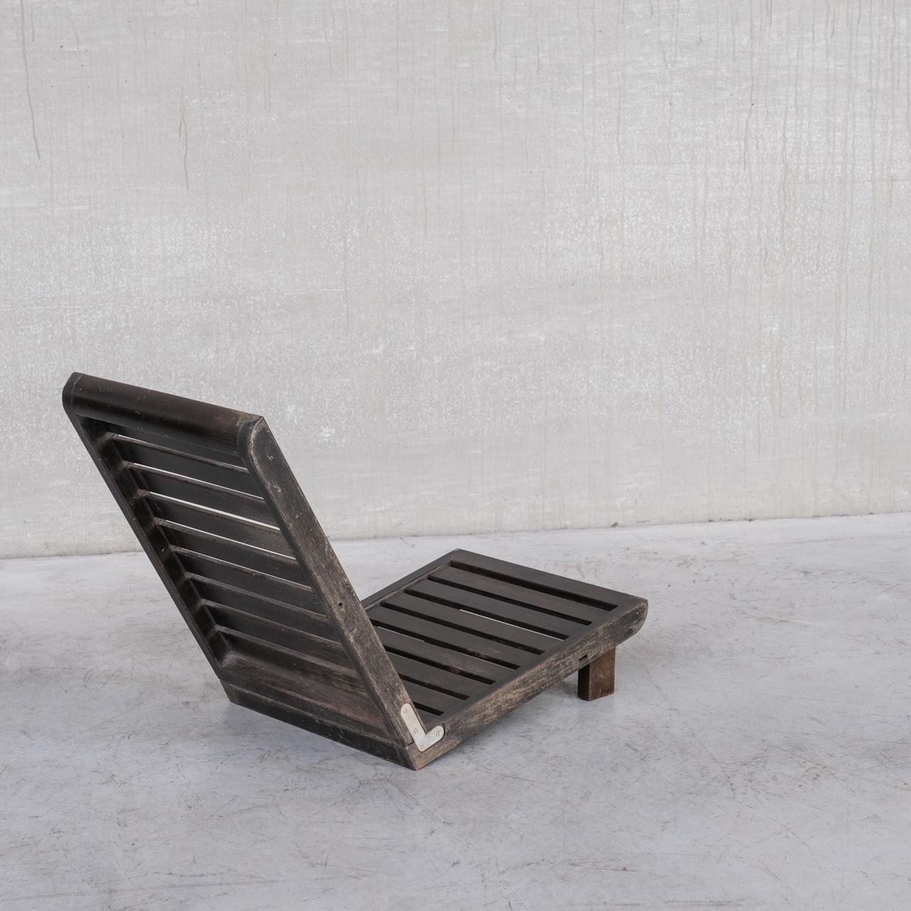 Mid-20th Century French Alpine Low Mid-Century Lounge Chair For Sale