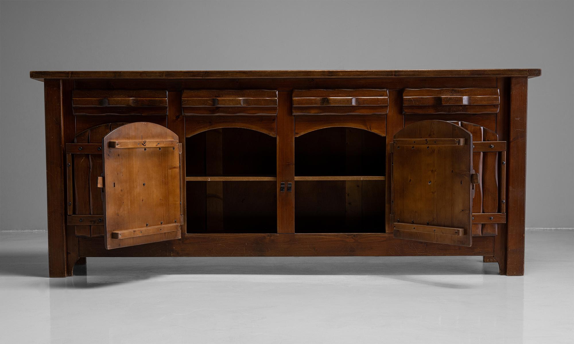 French Alps sideboard

Circa 1960

Constructed in chestnut with original finish.