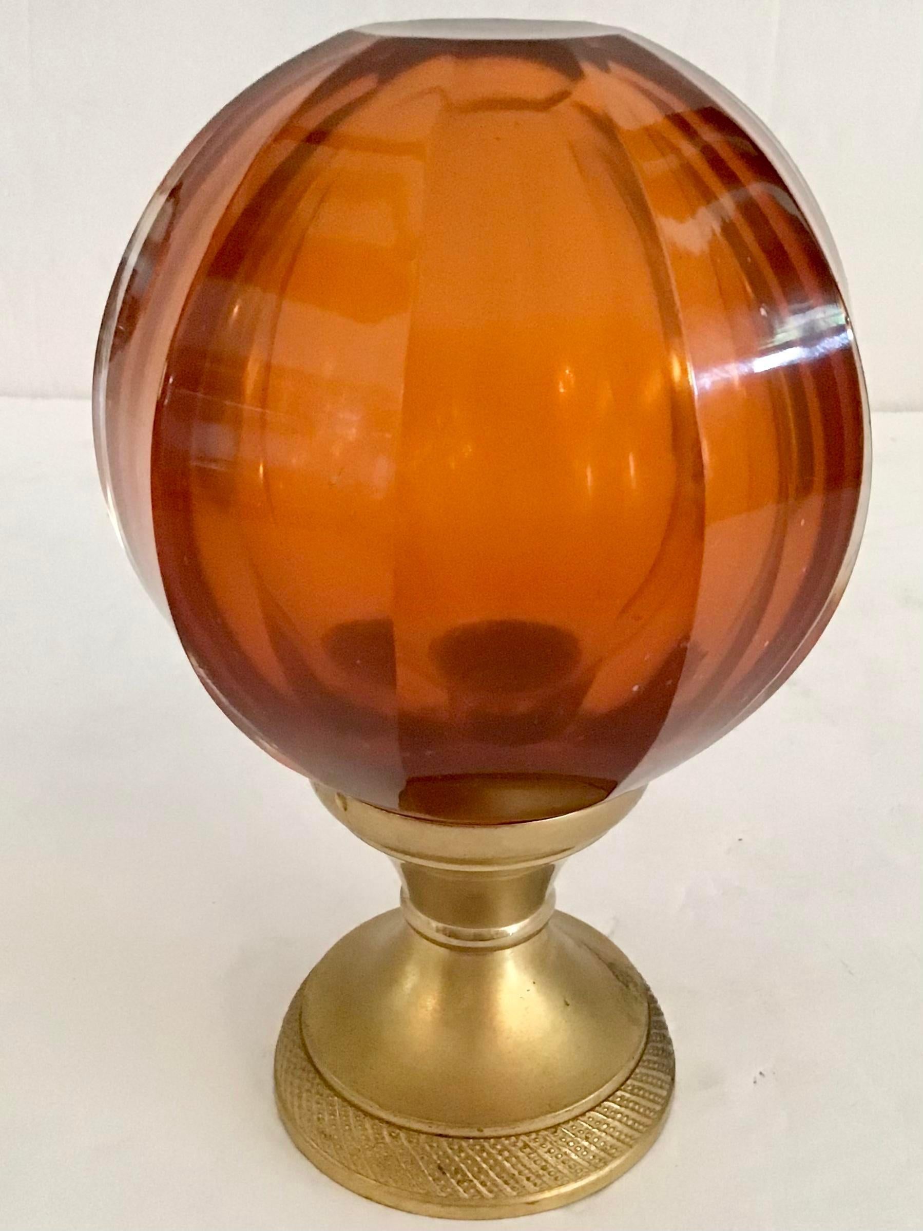 Other French Amber Glass Newel Post Finial