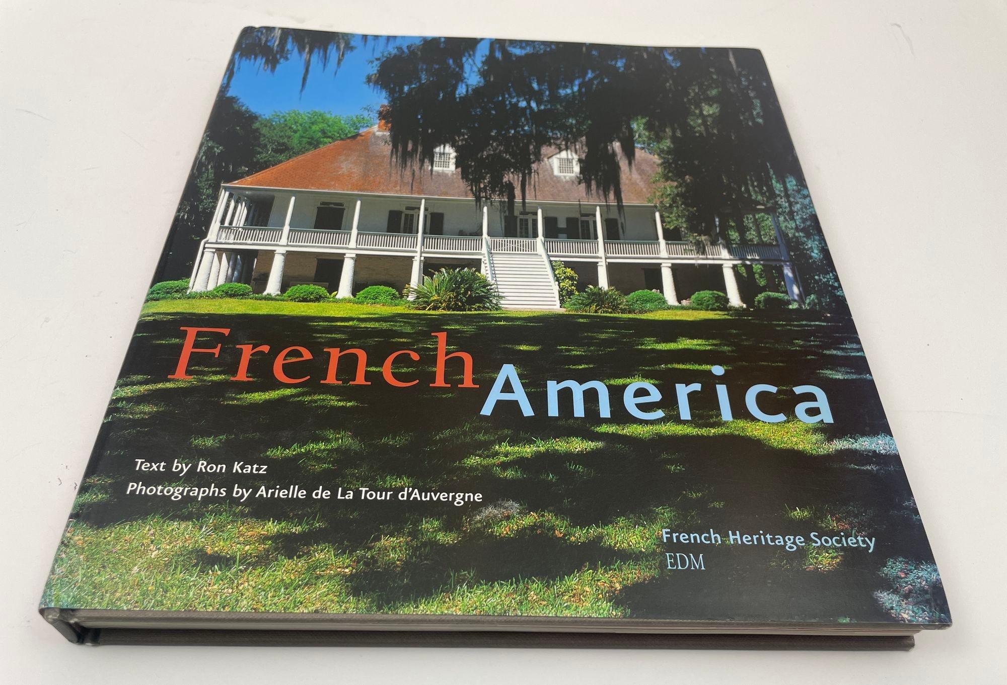 French America by Ron Katz photographs by Arielle de la Tour d'Auvergne.
French America: French architecture from colonisation to the birth of a nation.
Condition is very good.
A tight, clean copy.
Dustjacket is very good with light shelf wear.
A