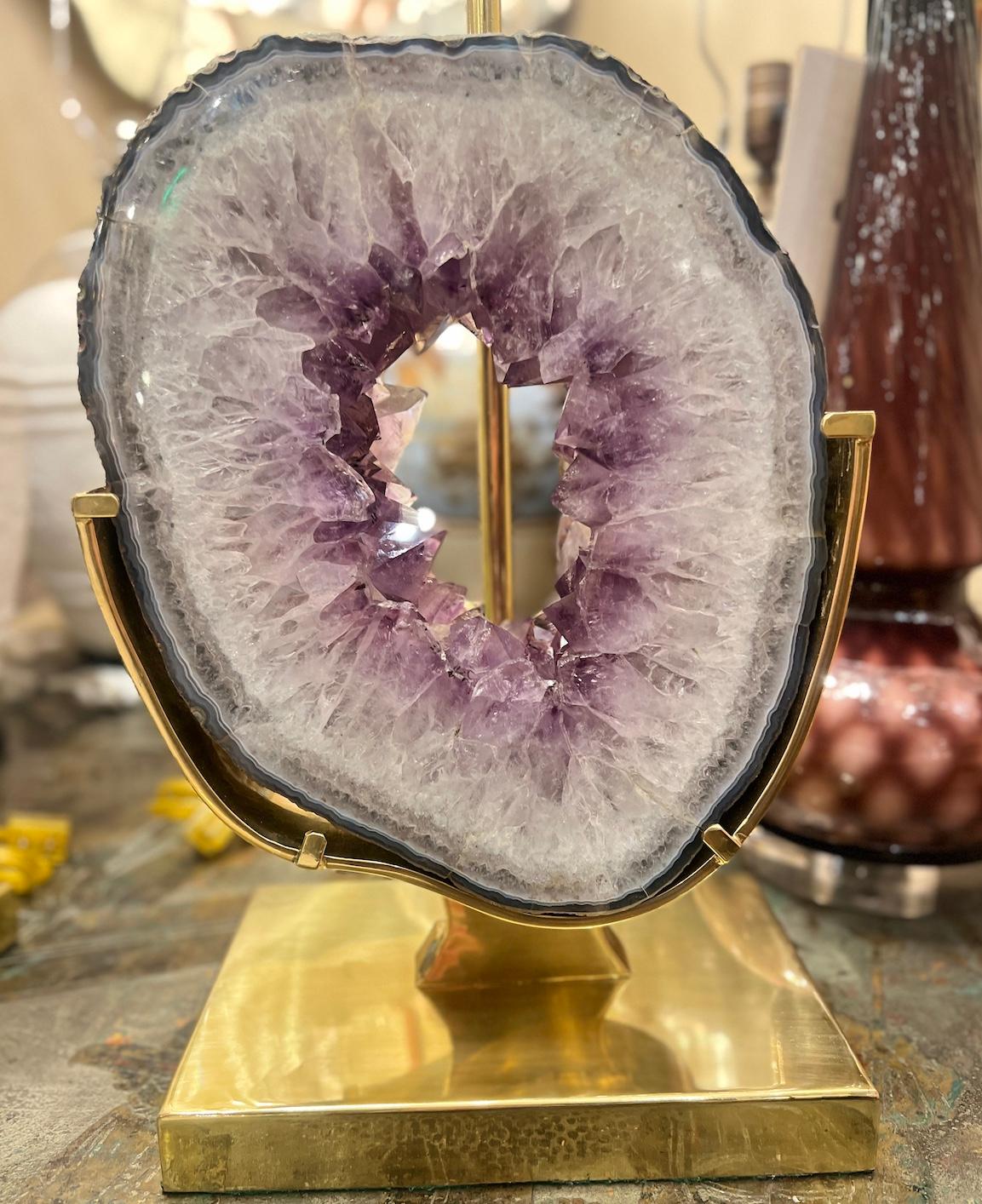 Lampe en améthyste en vente 1