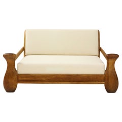 French Amorphic Oak
Linen Settee, France, 1960
s French Amorphic Oak
Linen Settee, France, 1960
s